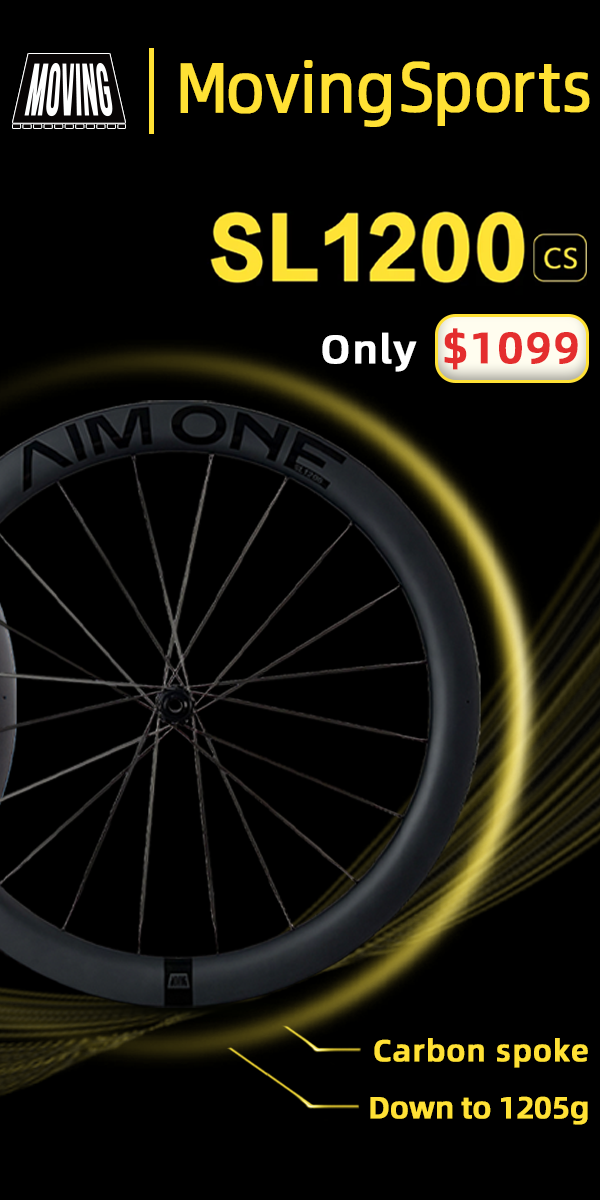 MovingSports AIM ONE SL1200 CS Carbon Spoke Wheelset