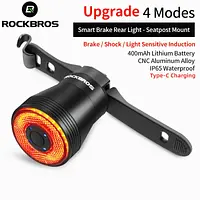 Rockbros Bicycle Smart Auto Brake Sensing Light | Rockbros Smart Tail Light Q5 - Bicycle Lights - Aliexpress
