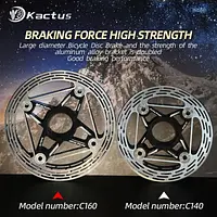 KACTUS UltraLight 140 160 mm Heat Dissipation Road Bicycle Brake Disc Cooler Cooling Floating Rotor Center Lock Middle Lock Disc