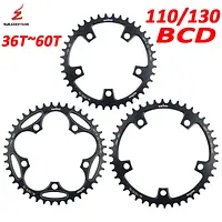 WUZEI 110 130 BCD Kettenblatt 36T 38T 40T 42T 46T 50T Narrow Wide Star Rennrad Krone 5 Schrauben Frontstar für Klappfahrrad - AliExpress