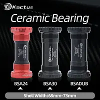 KACTUS Bicycle Bottom Bracket BSA Thread Kit Road MTB Bike Frame 68/73 for Axis 24/22 and 29/30mm for Shimano/SRAM GXP Crankset