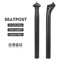 TOSEEK Carbon Seatpost 27.2 31.6mm Length 400mm Offset 20mm MTB Road Bike Seat Post Seat Tube Bicycle Parts MTB Carbon Canoe