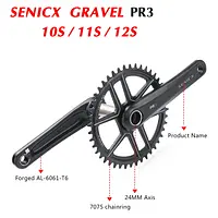 SENICX PR3 Gravel Fahrradkurbelgarnitur 40T/42T/44T Kettenblatt 165mm 170mm 175mm Kurbel 10/11S Geschwindigkeit 24MM - AliExpress 18