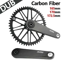 RIRO 165 mm 170 mm 172,5 Carbon-Kurbelgarnitur fÃ¼r Rennrad, Carbonfaser-Kurbelgarnitur, Fahrradarm, Direktmontage, 110 130 BCD, 1 x 12 Geschwindigkeit - AliExpress 18