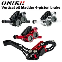 IIIPRO Vertical Cylinder MTB Brake 4 Piston Hydraulic Disc Brake Bicycle for Full Internal Cable Layout AM DH Mountain Bike NEW - AliExpress 18