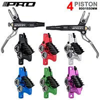 Fahrrad hydraulische Scheibenbremse 4-Kolben-MTB-Bremssattel IIIPRO E4 Mountainbike-Bremse Ãldruck 800/1550 mm vordere hintere Bremse - AliExpress 18