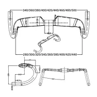 BALUGOE Gravel Fahrradgriff Carbon-Lenker Rennradlenker 13 Grad nach auÃen Erweiterung 340/360/380/400/420/440 mm - AliExpress 18