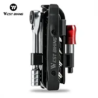 WEST BIKING Tragbares RatschenschlÃ¼ssel-Set, Multifunktions-Fahrradwerkzeuge, 14-in-1-Multitool-Set, Reifenheber, MTB, Rennrad, Gadgets - AliExpress 18