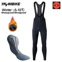 Ykywbike Herren Winter Thermo Fleece Radfahren TrÃ¤gerhose Mountainbike Ykk ReiÃverschluss Pro Team Gel Gepolsterte MTB Radfahren Lange Hose - AliExpress 