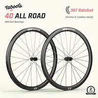 AERORAPTOR 40 ALL ROAD Carbon Gravel Laufradsatz 40 mm Scheibenbremse Tubeless Carbon Räder 36T Ratsche Fahrradrad Rad AERO418 Speichen - AliExpress 18