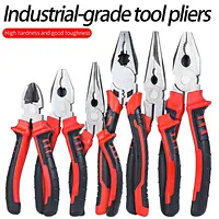 3-Piece Set of Wire Cutters, Diagonal Pliers, Needle-Nose Pliers, Industrial-Grade Premium Pliers, Made of Durable Chrome Vanadium Steel, Suitable for Cutting Wires, Tightening Screws, Etc