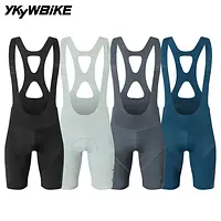 YKYWBIKE Men Cycling Bib Short Italy Interface Padding 7 Hours Riding Summer Road Bike Bibs Pants  Seamless Bicycle Shorts Bib