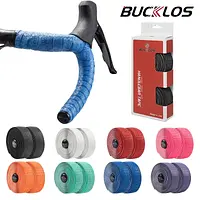 BUCKLOS Road Bike Handlebar Tapes PU Shock Bicycle Handle Bar Tape W/Bar End Plugs Anti-Slip Anti-Vibration Wrap Belts Bartape