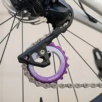 18T Hollow Pulley Wheel Rear Derailleur 9/10/11/12 Speeds Ceramic Bearing Dual-color Oxidation for R8000/7000 Bicycle Parts
