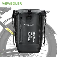 NEWBOLER  Bike Pannier Bag 27L Big Capacity Waterproof Travel Cycling Bag Bicycle Rear Seat Trunk Bag Electric Bike Accessories