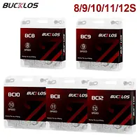 BUCKLOS MTB Bike Chains 8 9 10 11 12S Speed Ultralight Mountain Road Bicycle Corrente Durable Gravel Cycling Current 10V 11V 12V
