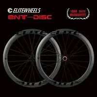 ELITEWHEELS Carbon Wheels Disc Brake 700c Road Bike Wheelset ENT UCI Quality Carbon Rim Center Lock Or 6-blot Bock Road Cycling