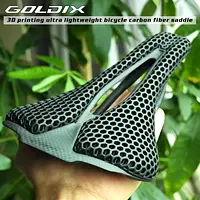 GOLDIX 3D Printing Bicycle Carbon Saddle Ultra Light Highway MTB Racing Saddle Bicycle Cushion Bicycle Seat Accessories