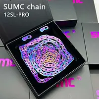 sumc 12 speed bike chain crescent chain road bike mountain  126 links ultra light bicycle chain for Shimano