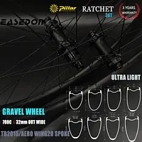 Ultra Light 32mm Wide 25mm Inner Gravel Carbon Rim Ratchet Bicycle Wheel 30/35/40/45/50/55/60/65mm Deep Road Bike Tubeless T1000