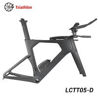 LightCarbon Ultra Aero Triathlon Carbon Frame Disc Brake 700C Carbon Fiber TT Bike Frameset
