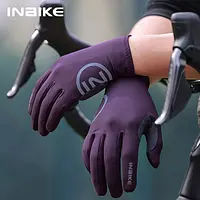 INBIKE 2024 Cycling Gloves Gel Padded for Men Autumn Winter Fleece Road Bike Gloves MTB Full Finger Touchscreen Bike Accessories