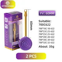 OFFBONDAGE 2Pcs Aluminum Valve Ultralight Bike Inner Tube 700C Road Bicycle TPU Tire 60 80mm Length FV Super Light Tube - AliExpress 