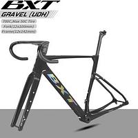 BXT-055 Gravel frameset New T1000 Carbon Disc Brake UDH Hanger 700x50C T47 Thread BB Endurance Road Bicycle 27.5er