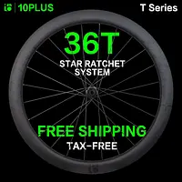 10PLUS Carbon Wheels T Series Disc Brake 700c Carbon Rim 36T Star Ratchet Center Lock pillar 1423 spokes Road Racing Wheelset