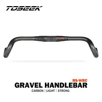 TOSEEK RS-wrc Carbon Gravel Lenker Exotropismus Lenker 31,8 mm Cyclocross Rennrad Lenker 400/420/440 mm Mattschwarz - AliExpress 18