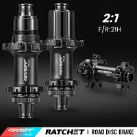 RYET Road Bike Disc Brake Hubs 2:1 Spokes Straightpull 36T Ratchet HG XDR 21H Thru Axle 12x100 Bicycle Hubset Cycling Parts