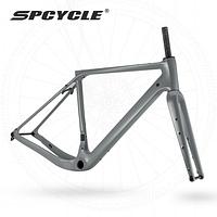Spcycle G058 Carbon Gravel Bike Frame Semi Internal Cable Disc Brake Endurance Road Bicycle Carbon Gravel Frameset