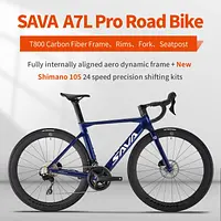 SAVA NEW A7L /A7L Pro Carbon Road Bike, Adult Racing Bike, Equipped With Shimano 105 R7100, 24-Speed Hydraulic Brakes