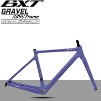 BXT Carbon Gravel Bike Frame Fully Hidden Cable Carbon Frame Fork Thru Axle Gravel Disc Brake Carbon MTB Road Bicycle Frame 27.5