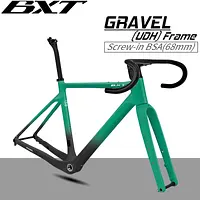 BXT Carbon  Gravel Frame Model-135 with handlebar Carbon Road Bicycle Frame Disc Brake Carbon Gravel Bicycle Frame
