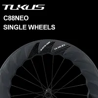 TUKUS C88NEO Single Carbon Wheels 88mm Wheel Depth Carbon Fiber Front/Rear Wheels Disc Brake TT Bike Racing Wheel For Triathlon