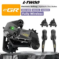 LTWOO EGR 2nd-Gen Full-Wireless Gravel Electronic Groupset, 1x13s 1x12s 1x11s 1x10s, APP Programmable, Clutch Damping System
