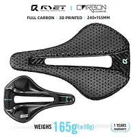 RYET Full Carbon 3D Printed Bicycle Saddle Wide 155/152mm 7*9 120g Bike Seating EVA Saddle Triathlon Road MTB Cycling Seat