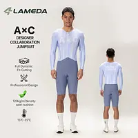 LAMEDA NEU Herren Sommer Langarm-Radanzug mit Polsterung Schnelltrocknend Hochelastisch Atmungsaktiv Professioneller Fahrrad-Einteiler mit Netzstoff - AliExpress 18