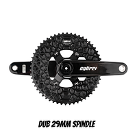 CYBREI Carbon Crankset | 29mm Spindle, Alloy or Carbon Spider, EVO Alloy Chainrings