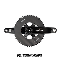 CYBREI Carbon Crankset | 29mm Spindle, Alloy or Carbon Spider, METARBON Carbon Chainrings