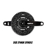 CYBREI Carbon Crankset | 29mm Spindle, Power Meter Spider, EVO Alloy Chainrings