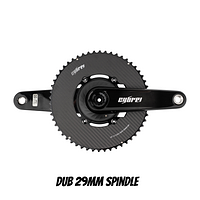 CYBREI Carbon Crankset | 29mm Spindle, Power Meter Spider, METARBON Carbon Chainrings