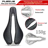 PLSELIS Seat Cushion 3D Printed Titanium Alloy Road Bike Seat Cushion Breathable Shock Absorption Comfortable Soft and Hard Part