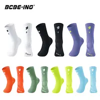 BCBE-ING Cycling Socks Breathable Professional Sport Socks Men Women Comfortable High-elastic Anti-Slip Outdoor Bicycle Socks