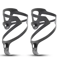 HUALONG 3K Carbon Fiber Bicycle Water Bottle Cage Road MTB Gravel Bike Water Bottle Holder Cages, Matte Black, Weight (16±2g)