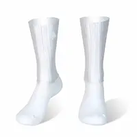 Anti Slip Silicone Summer Aero Socks Whiteline Cycling Socks Men Bicycle Sport Running Bike Socks Calcetines Ciclismo