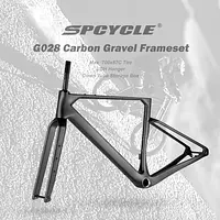 Spcycle G028 Carbon Gravel Bike Frame 700x57C UDH Hanger Full Internal Cable Gravel Bicycle Carbon Frameset