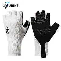 GTUBIKE Short Cycling Gloves Fingerless Gloves Anti-slip Bicycle Lycra Fabric Half Finger Mitten for Mtb Road Bike Sports Racing