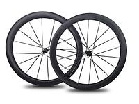 XMCS 24mm IW 50mm depth 16/18H 3.8mm/5.0mm carbon spokes T1100 carbon 700C road/gravel bike wheelset with straight through version hubs